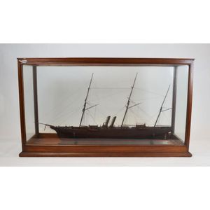 Cased ship model believed to be of S.S. Aldinga 1860, 1896…