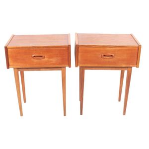 Pair of Bedsides by Parker C1960s, teak single drawer, on…