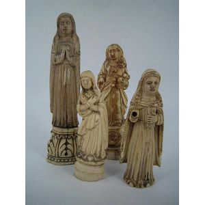Four 18th/19th century Portuguese carved bone Santos figures.…