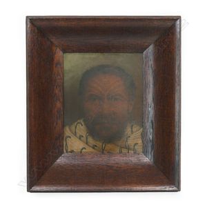 A c.1900 Maori portrait oil on canvas, the gent with moko and…