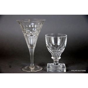 Two sets of four antique glasses, 19th to early 20th century,…