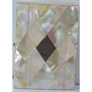 Mother of pearl card case as inspected (one missing piece…