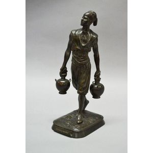 Marcel Debut 'Prix De Rome' bronze statue of a Tunisian water…