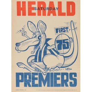 North Melbourne: 1975 original Weg poster. Fair/Good condition.…