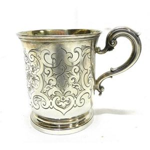 Victorian Sterling Silver Christening Mug, London 1846 - Mugs, Cups ...