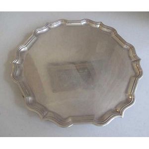 1956 Hardy Bros Sterling Silver Footed Tray - 600g - Trays, Salvers ...