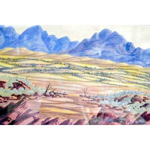 Ewald Namatjira 'Central Australia' watercolour, signed lower…