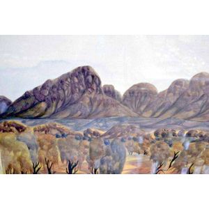 Helmut Pareroultja 'West McDonald Ranges' watercolour, signed…