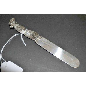 Sterling silver letter opener with gum leaf handle by Zigmunt…