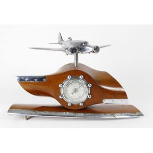 A chromed brass model of an Airspeed Oxford training bomber…