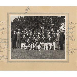 1956 Australian Team, team photograph with 21 signatures on…