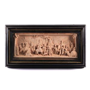 Doulton Lambeth terracotta plaque Seek & Ye Shall Find -…