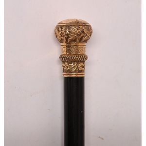 Collectable gold mounted walking sticks - price guide and values