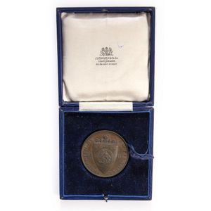 A bronze 'Imperial Challenge Shield' medallion by Elkington &…
