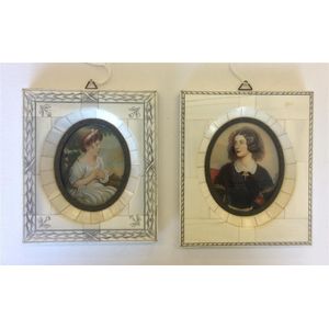 Two portrait miniatures. Portrait miniature 'Age of Innocence,'…