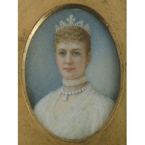 De Courcy Jones, Helena G portrait miniature of Queen Alexandra…