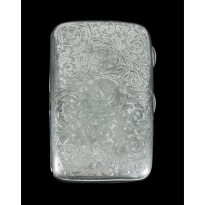 Victorian hallmarked sterling silver cigar case. Birmingham…