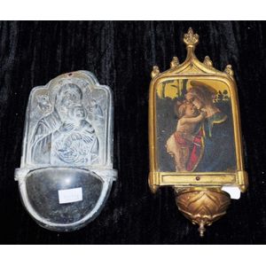 Two various vintage Madonna wall fonts, each depicting Madonna…