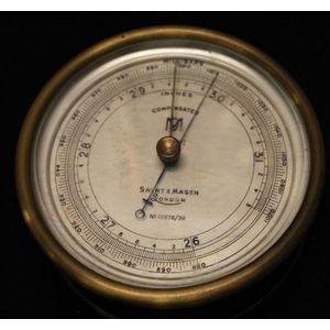 Vintage Short & Mason brass cased barometer, marked to dial for…