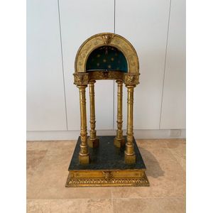 Italian parcel-gilt altar niche 19th century, of architectural…