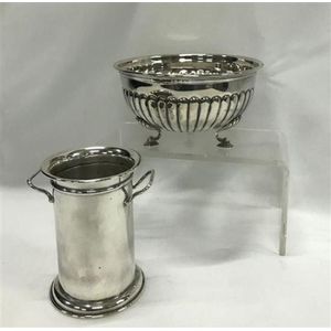 A silver plate condiment bottle holder c.1920 & Whitehill…