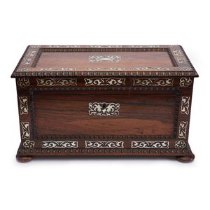 A Victorian Anglo-Indian tea caddy mid 19th century, of…