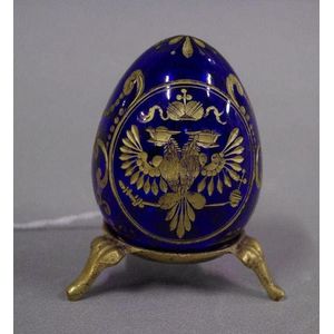 Russian Faberge Glass Egg