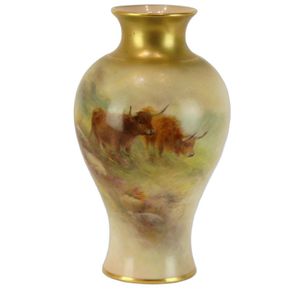 A Royal Worcester vase by Harry Stinton, Royal Worcester shape…