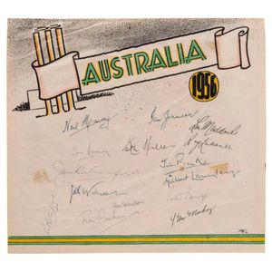 Australia: a hand-illustrated sheet headed 'Australia 1956'…