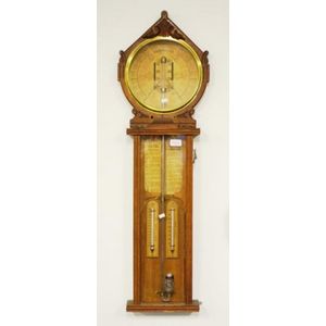 Admiral Fitzroy Royal Polytechnic Barometer oak cased barometer…