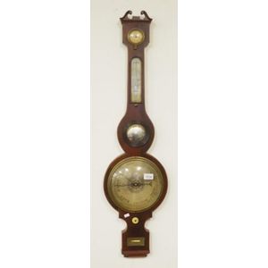 Antique 'Banjo' barometer marked to base for 'G. Giaccomelli,…