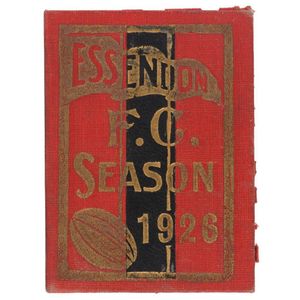 Essendon: 1926 member's season ticket, with Fixture list &…