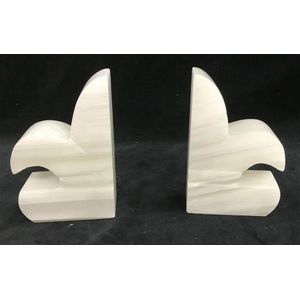 A pair of marble bookends