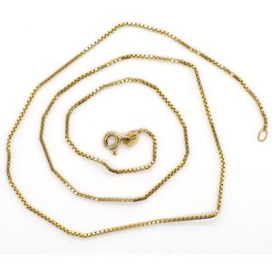 9ct yellow gold box chain marked 9k 