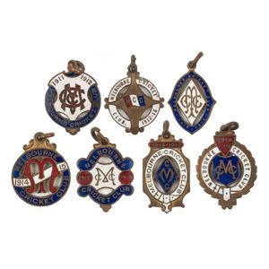 Melbourne Cricket Club, membership fobs for 1911-12, 1912-13,…