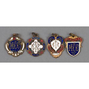 Melbourne Cricket Club, membership fobs for 1920-21, 1922-23,…