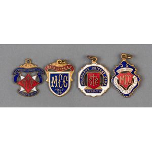 Melbourne Cricket Club, membership fobs for 1925-26, 1927-28,…