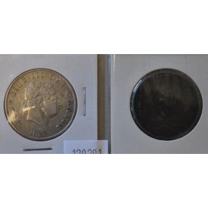 Two Coins: George III 1817 half Crown VF+ & a 1799 half penny