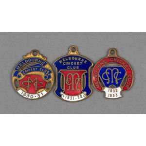 Melbourne Cricket Club, membership fobs for 1930-31 (#5011),…
