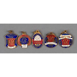 Melbourne Cricket Club, membership fobs for 1931-32, 1932-33,…