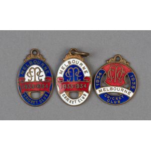 Melbourne Cricket Club membership fobs for 1933-34 (#821),…