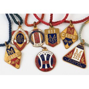 Melbourne Cricket Club, membership fobs for 1940-41, 1947-48,…