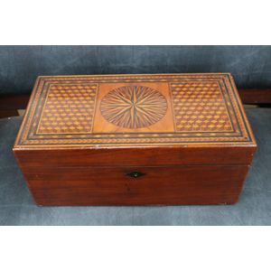 19th century writing box inlaid with Australian timbers in…