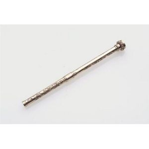 A 9ct gold (tested) seal top telescopic pencil, extensively…