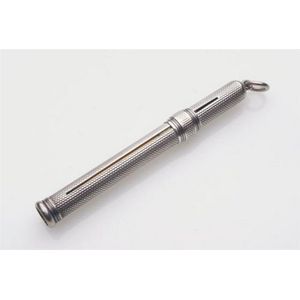 An S Mordan & Co sterling silver (hallmarked) telescopic pencil,…