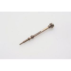 A 14ct gold (tested) seal top telescopic miniature pencil, 4 cm…