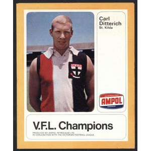 In very good condition. 1968 Ampol 'VFL Champions' folder for…