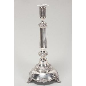 Russian silver candlestick, of handsome proportions, with…