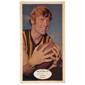 1971 Scanlens 'Footballers' poster - Hawthorn: Ian Bremner,…