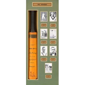 '1948 Invincibles', display comprising full size Cricket Bat…